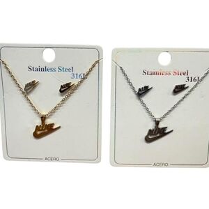 Pending Trade⭐Stainless Steel Gold and Silver Logo Necklace